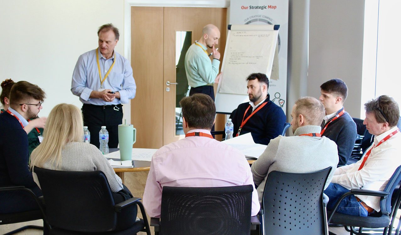 Guy Yeomans and Elliot James from RSSB Futures Lab facilitated a test workshop at DB Cargo’s Doncaster offices earlier this year. The purpose of the session was to evaluate a prototype version of the Emerging Risks Horizon Scanning Brief and gather direct feedback from a freight operating company.